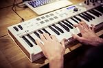 Arturia KeyLab Essential 61 Mk3 White - Midi Keyboard | 61 Speed Sensitive Keys, 8 Touch and Pressure, 9 Encoder, 9 Fader, 2.5 LCD, Analog Lab V Included