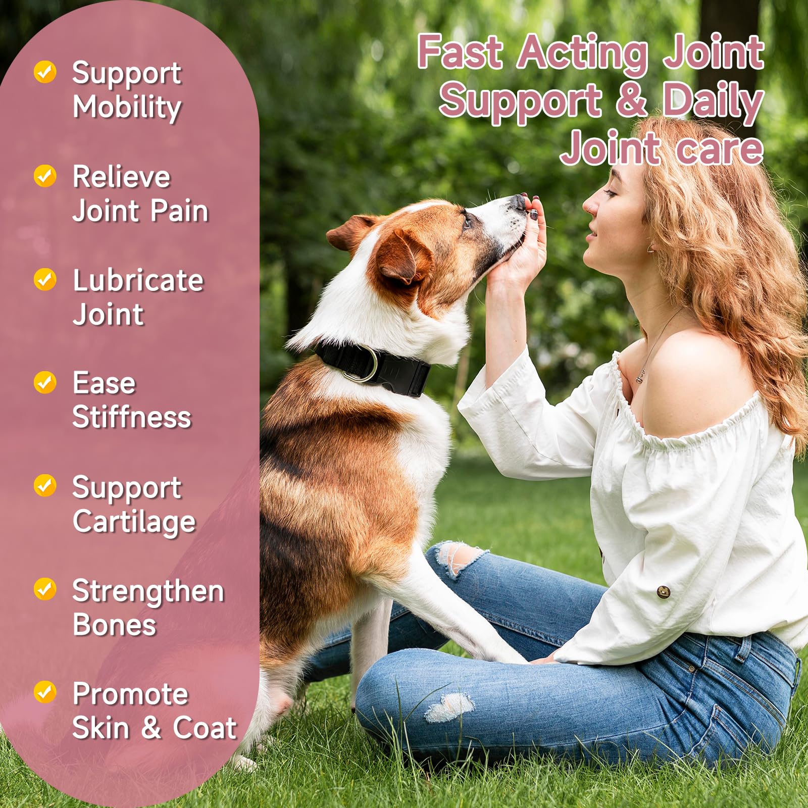 Senior Dog Hip & Joint Supplement – Chicken Flavor Soft Chews with Glucosamine, Chondroitin, MSM, Yucca & Dual Omega 3-6 – Daily Multivitamin for Mobility & Vitality – ZOAPETAL - image 2