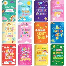 Qpout 24 Pcs Mini Motivational Notebooks Bulk,Colorful Inspirational Small Pocket Notepads,End of Term Gifts for Students from Teachers Classroom Rewards Party Favors
