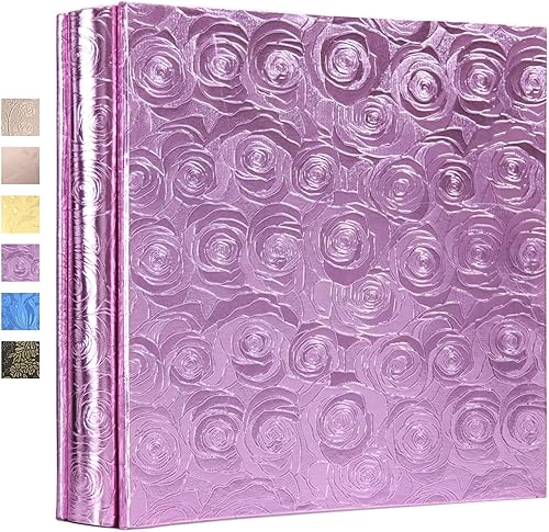 Vista 31 de Vienrose - Álbum grande de fotos (1000 compartimentos), funda de piel sintética, para álbum de boda, familiar, bebé, aniversario, graduación