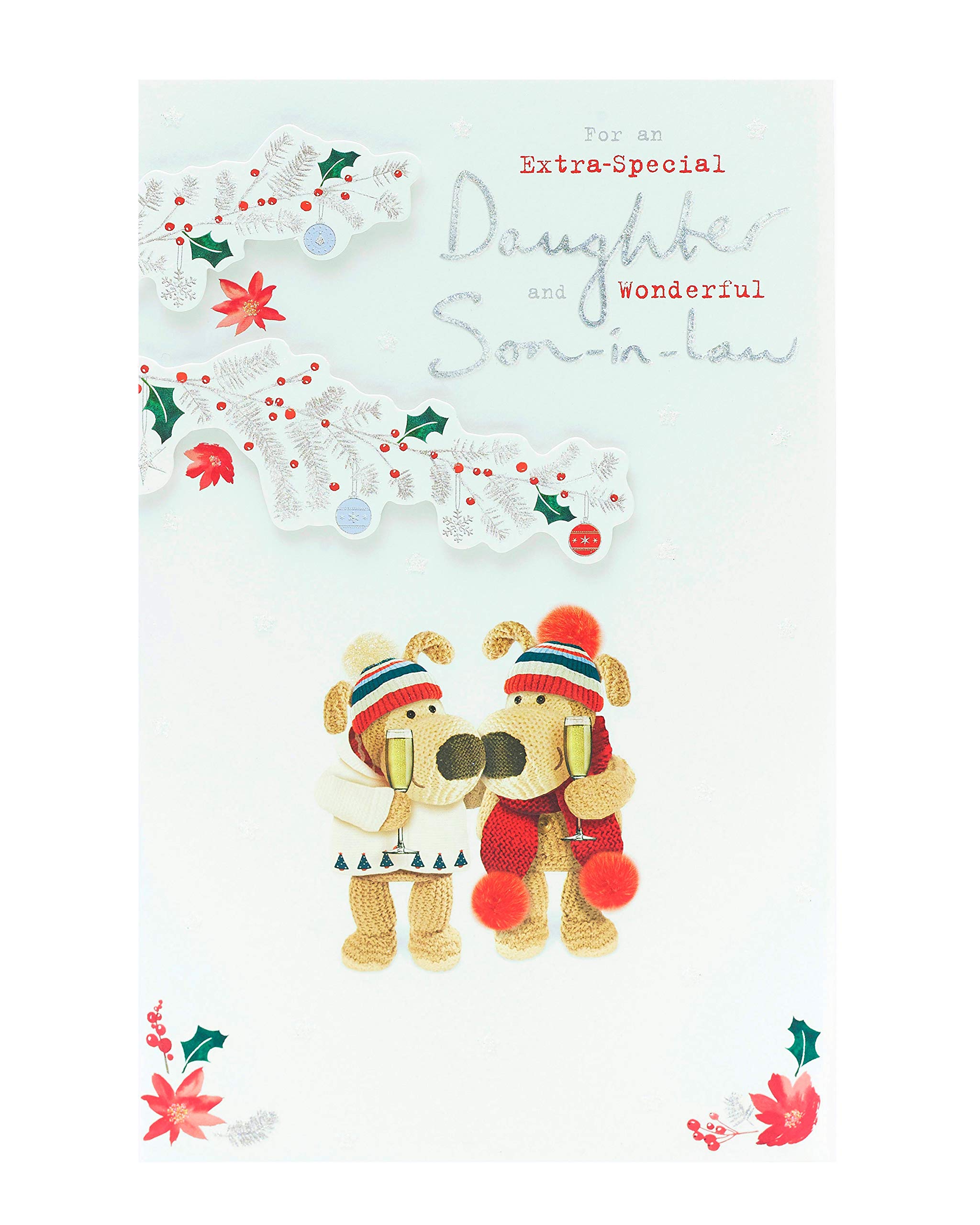 UK Greetings Weihnachtskarte Für Tochter & Schwiegersohn – Festliches Design Mit Goldfolie