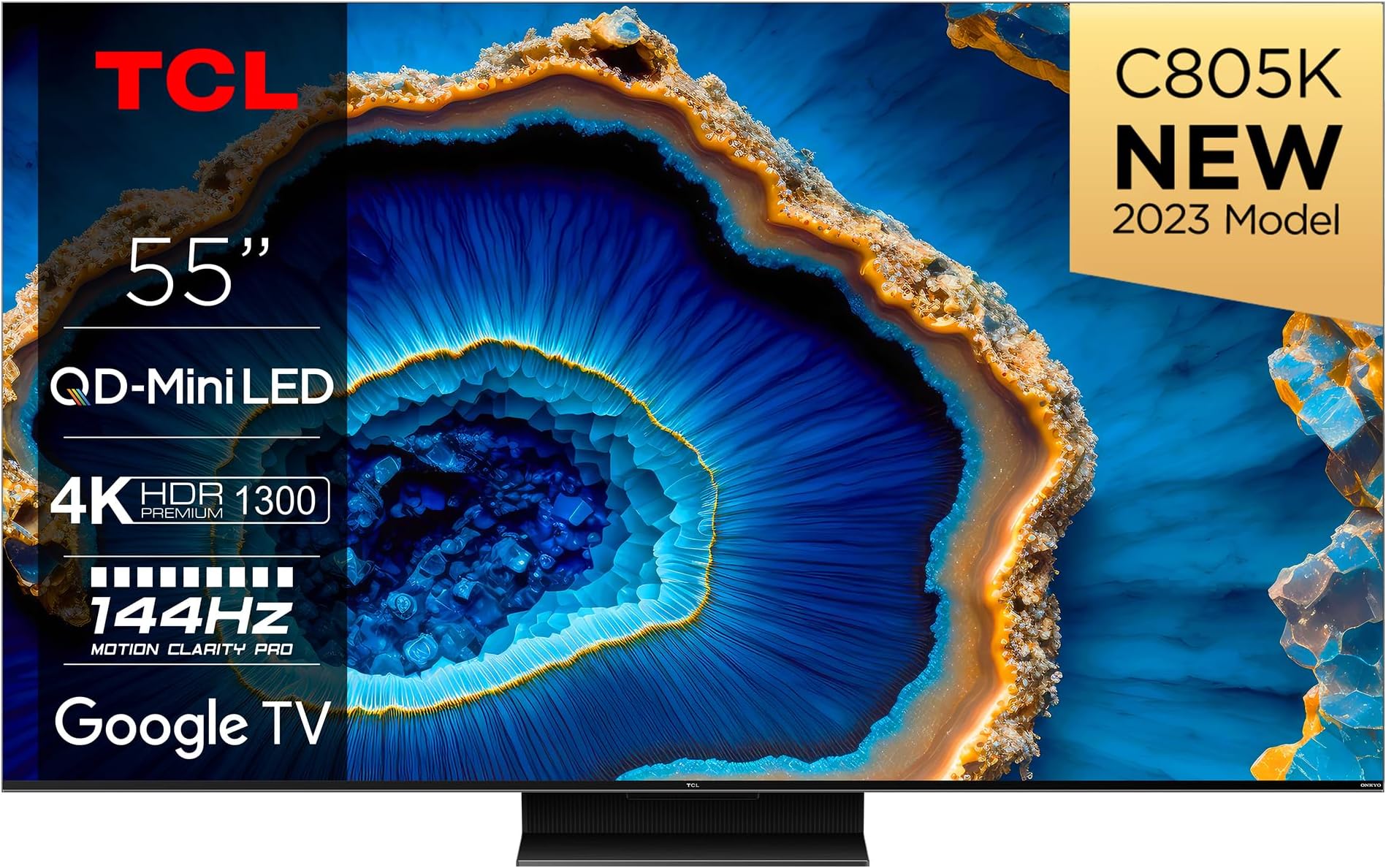 TCL 55C805K 55 Inch QD-Mini LED 4K HDR PREMIUM 1300 144Hz Google TV