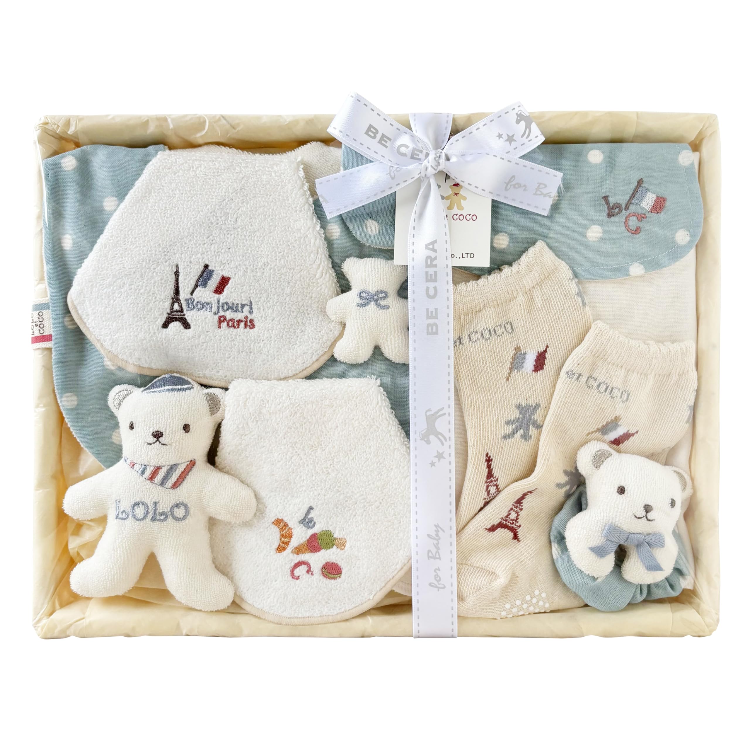 テディベアbaby♡カゴ&あひるset Amazon | LOLO et COCO ロロココ ビセラ製作所 出産祝いセット パリに