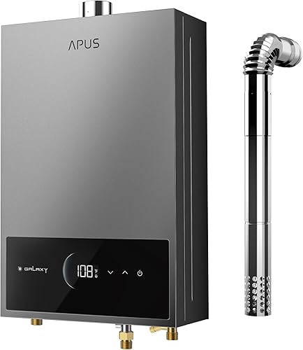 APUS Calentador de agua sin tanque de gas natural, hasta 4.42 GPM, calentador de agua sin tanque para interiores, 95,000 BTU bajo demanda,