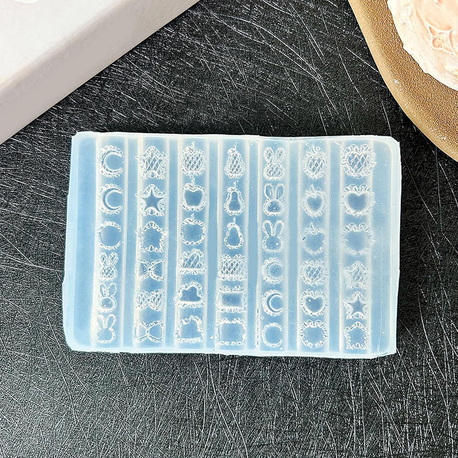 Flexible Clear Unguis Art Tool Set for Stereoscopic Embossing and Customizable Craft Deck Designs Decorative Elastomer Unguis Cast