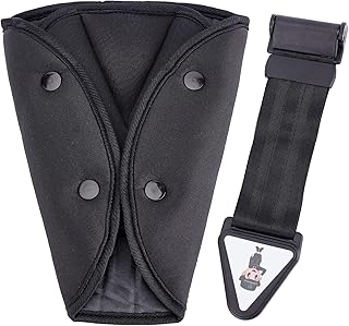 GORGECRAFT 2 Pack Protective Seat Belt Adjuster for Shoulder Belt Positioner Shoulder Neck Strap Positioner Belt Pads Strap Protector Triangle Positioner Clips for Adults Women Safety