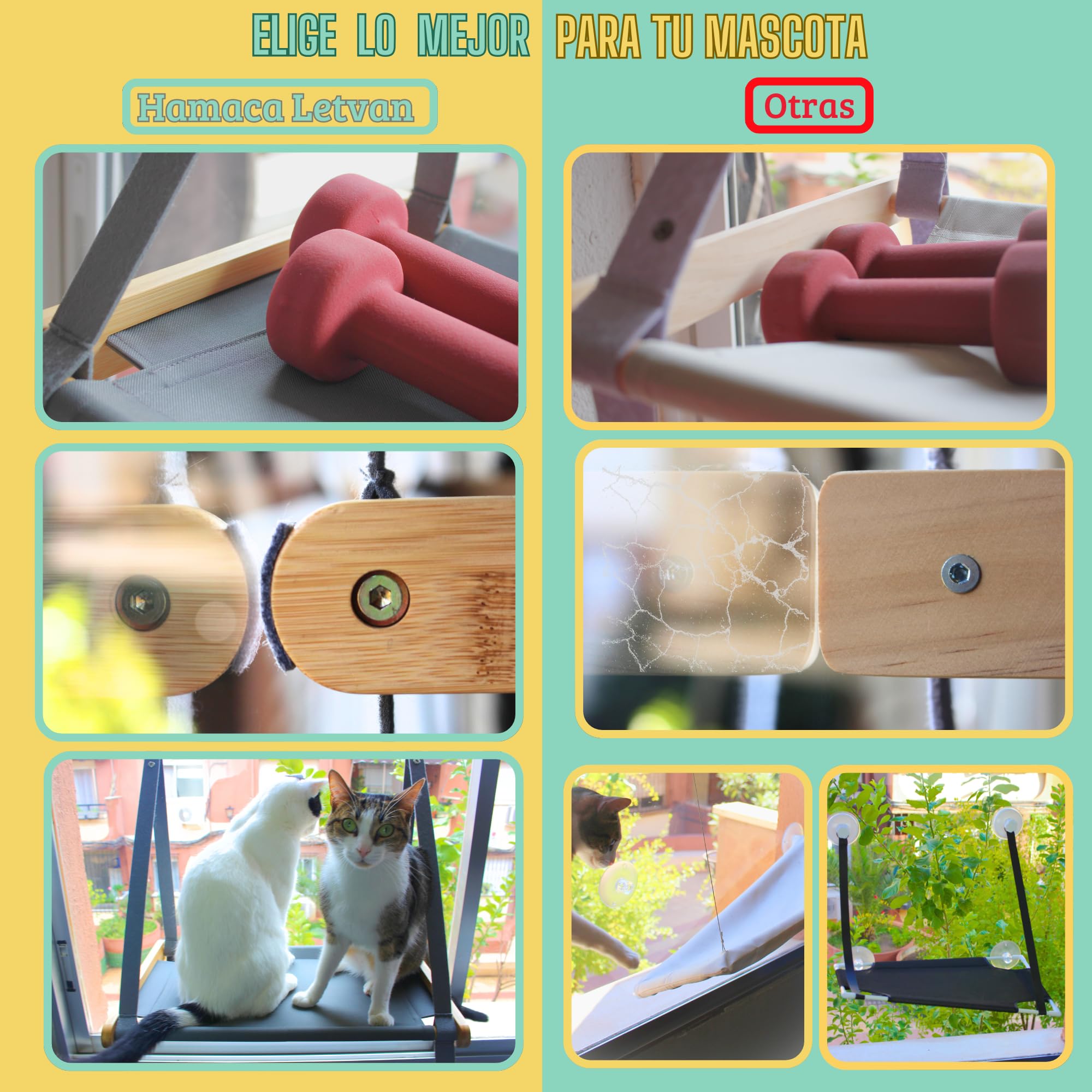 Amaca per gatti Finestra - Amaca gatto-Amaca per gatti - Letto per finestra per gatti - Letto sospeso per gatti - Letto per gatti Accessori per gatti - Amaca per gatti - Amaca per gatti