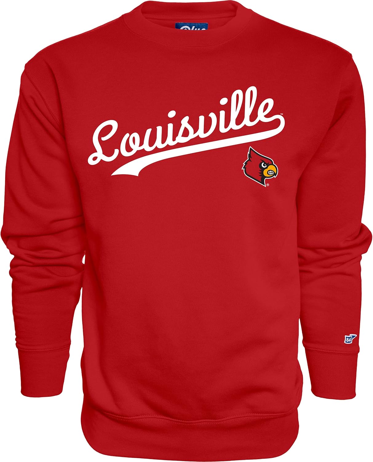Blue 84 NCAA mens Crewneck Sweatshirt Cursive Team Color