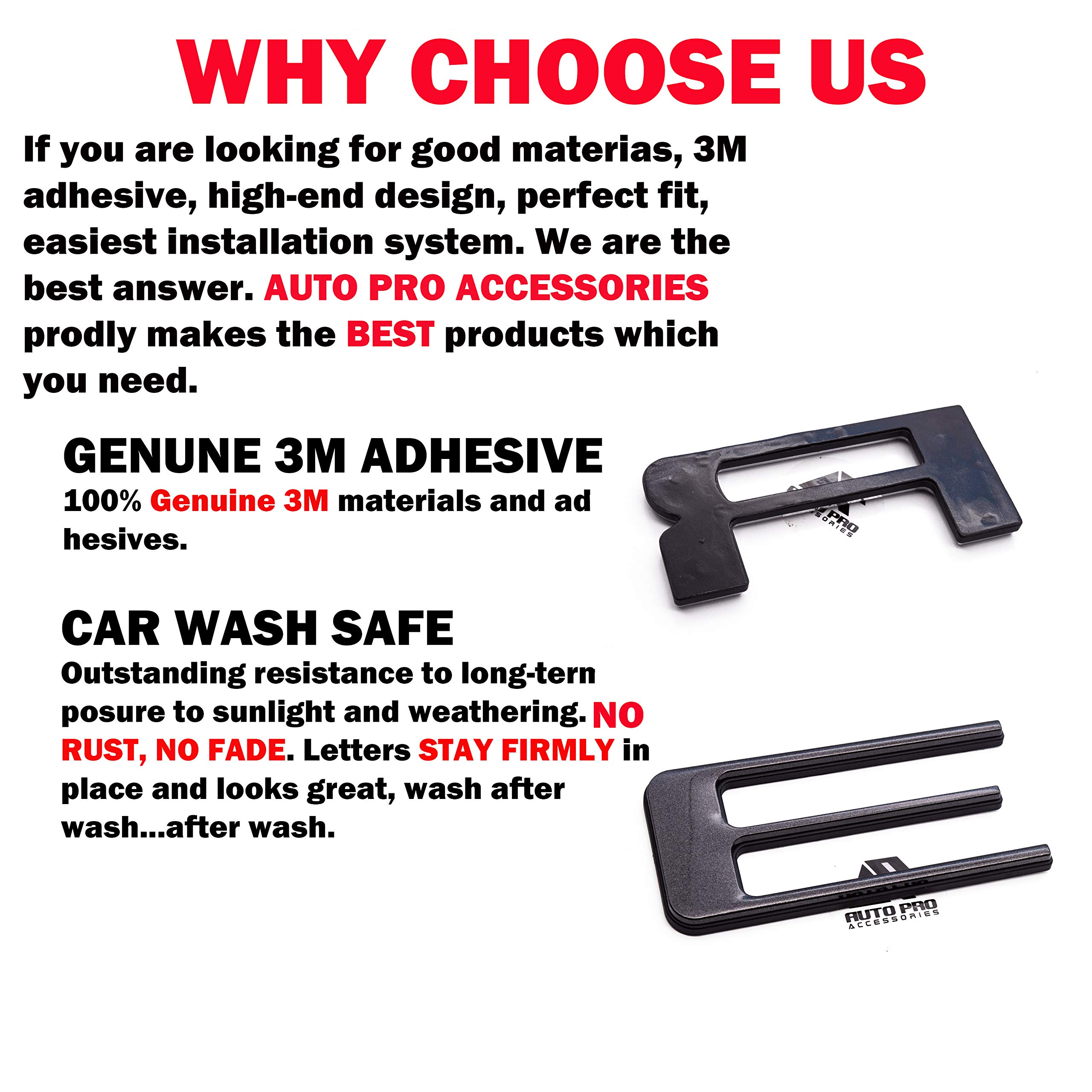 Auto Pro Accessories Tailgate Insert Letters Compatible with 20192021