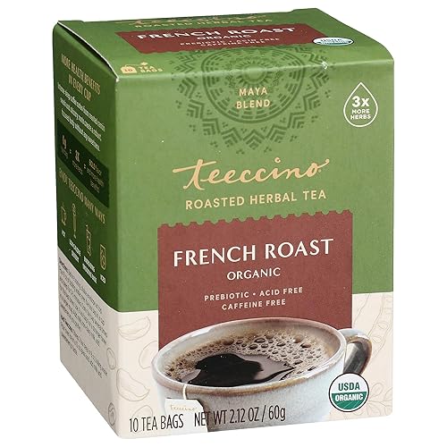Teeccino TĂ© de hierbas tostado francĂ©s tĂ© de hierbas rico y tostado sin cafeĂna y prebiĂłtico para energĂa natural alternativa al cafĂ© 10 bolsas de tĂ© Teeccino TĂ© de hierbas tostado francĂ©s tĂ© de hierbas rico y tostado sin cafeĂna y prebiĂłtico para energĂa natural alternativa al cafĂ© 10 bolsas de tĂ©