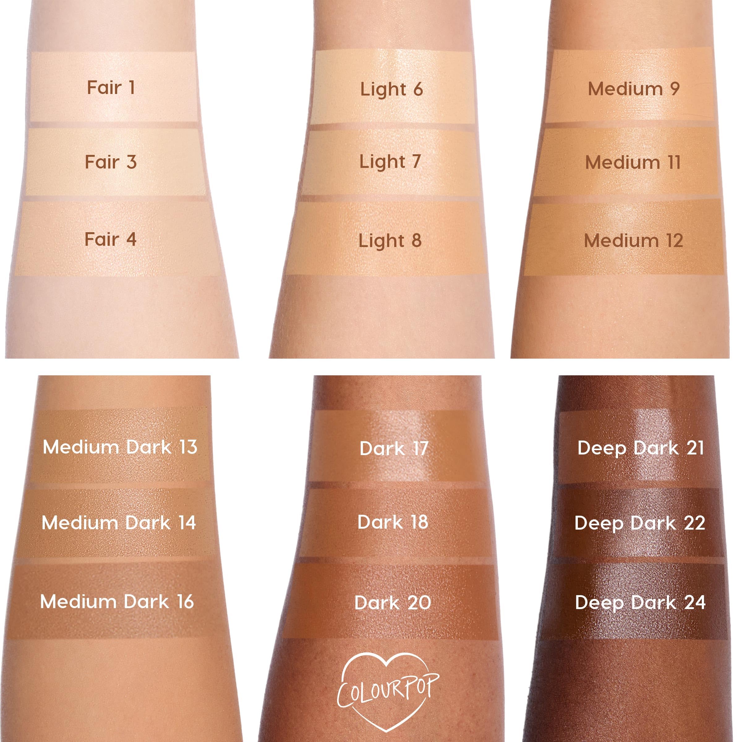 ColourPop Pretty Fresh Tinted Foundation Stick - Balm to Cream Foundation with Light to Medium Coverage - Infused with Hydrating Hyaluronic Acid, Peptides & Niacinamide - Light 6 (0.29 oz)