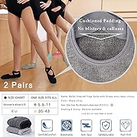 Vista 5 de Ozaiic - Calcetines de yoga para mujer con correas y agarres antideslizantes, ideales para pilates, Pure Barre, ballet, danza y entrenamiento