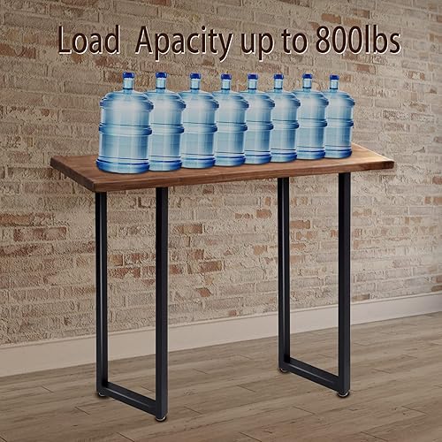 Miniatura 3 de Taelakeni Patas de mesa de barra de metal de 36 pulgadas, patas de mesa de comedor de estilo industrial resistente con almohadillas de ajuste para