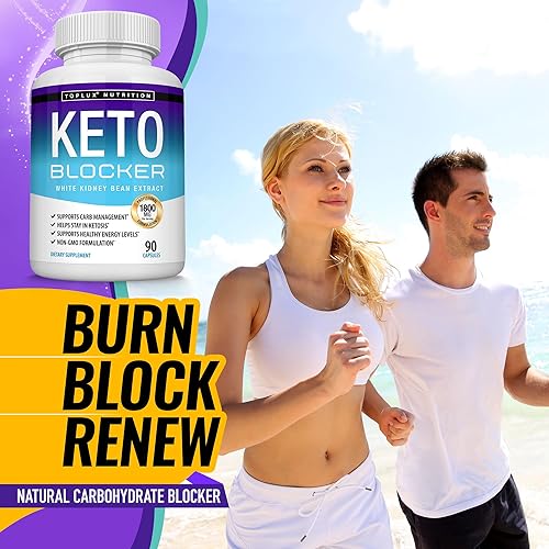 Miniatura 6 de Toplux Keto Blocker Pills Extracto de frijol blanco - 1800 mg de cetosis natural, apoyo a la dieta Keto, para hombres y mujeres, 90 cápsulas, Dos