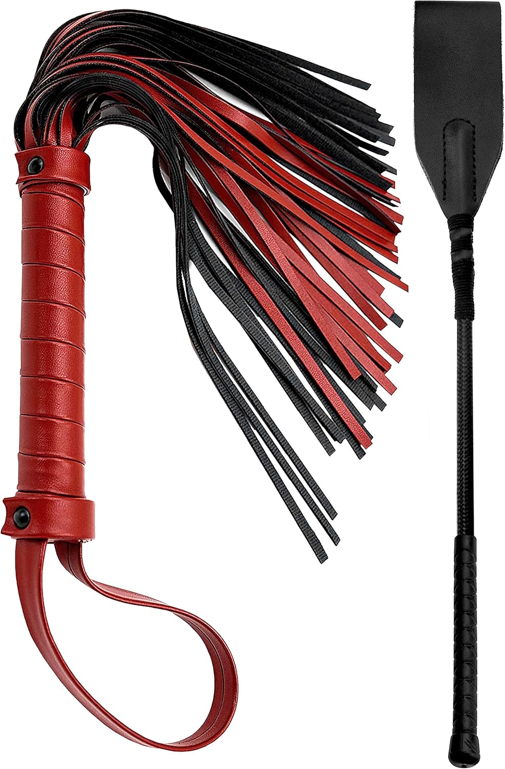 Horse Whip Set Leather Crop 18" Whip 20" Horse Set