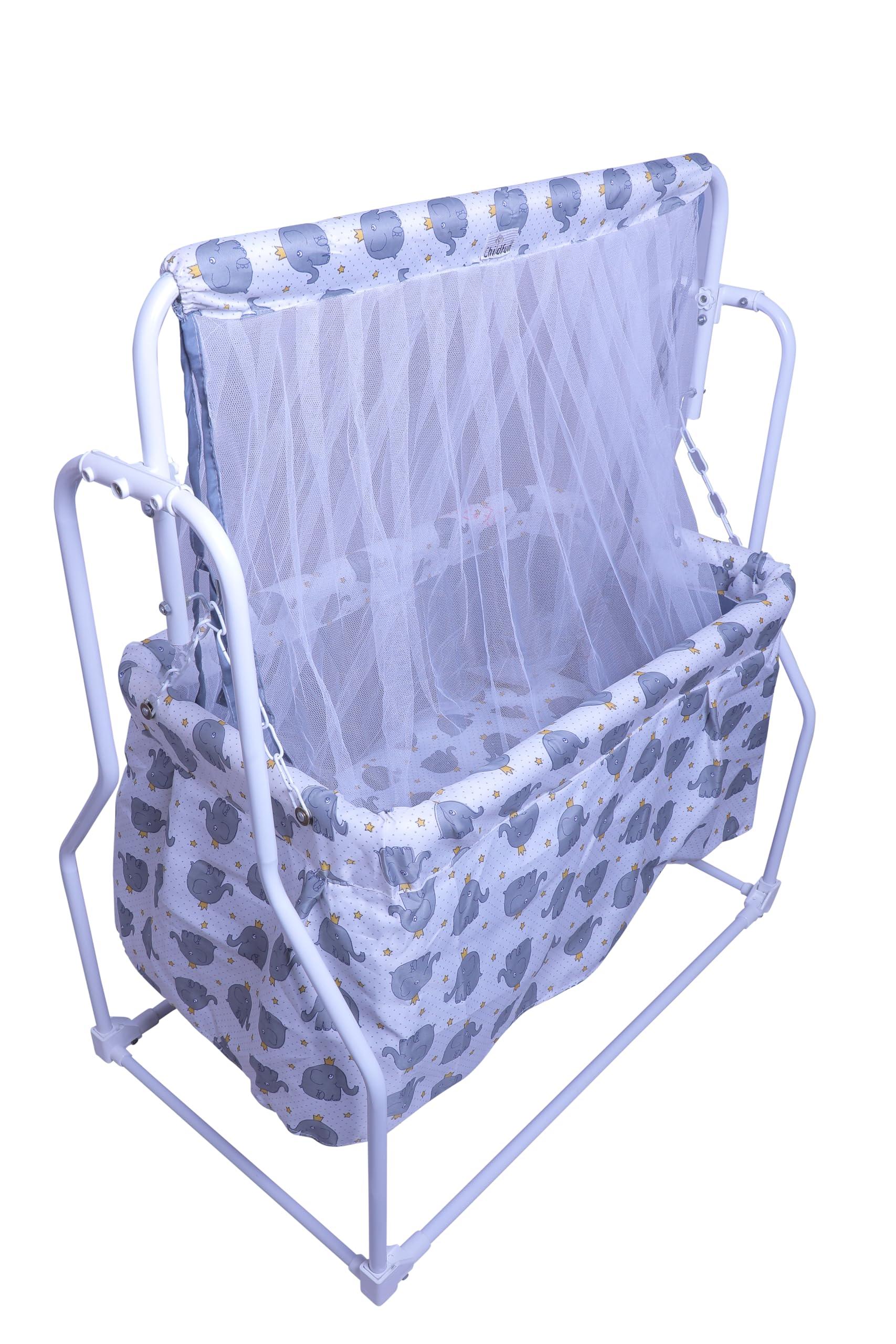 TOYZOID New Born Cozy Smart Crib,Cradle with Swing, Jhula with Mosquito Net,Baby Palna,Sturdy and Safe for 0-8 Months - Alloy Steel, Grey. - Image 2 thumbnail