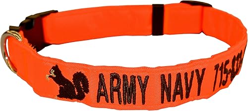 Miniatura 6 de Collares de perro personalizados de 1" con 1 logotipo. Más de 35 telas de camuflaje/sólido para elegir. Hebillas de plástico y metal.