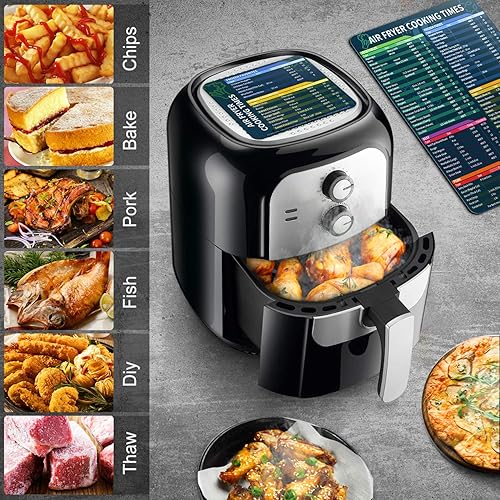 Miniatura 7 de Juego de hojas magnéticas para freidora de aire, tabla de tiempos de cocinar, accesorios para freidora de aire, hoja magnética, guía de referencia