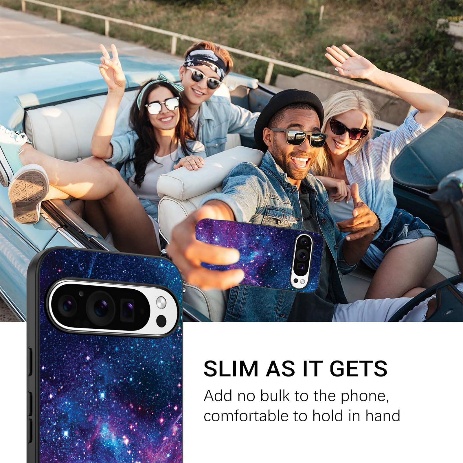 GaoBao Slim Pixel 9 Pro XL Case, Glow in The Dark Nebula Space Luminous Lightweight Soft Protective Cover - Image 3