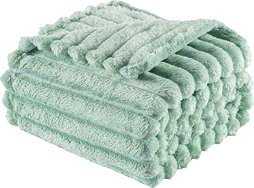 Miniatura 15 de Manta de Tiro de Piel Sintética Color Hueso para Sofá, Manta Suave y Esponjosa de Burbujas para Cama y Sofá, Manta Gruesa y Cálida de Felpa Difusa