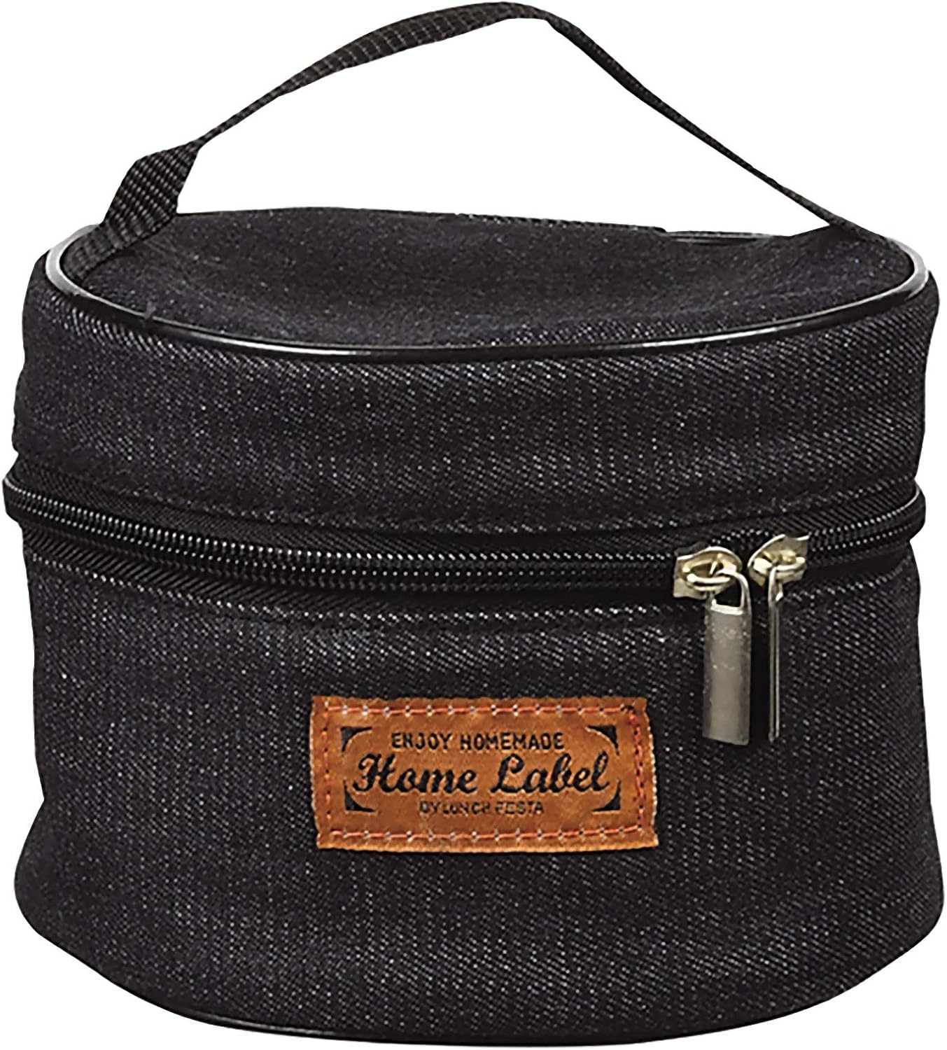 Pearl Metal Lunch Bag for Black Denim 1060 Acorn Lunch Jar Bag Home Label HB-4746