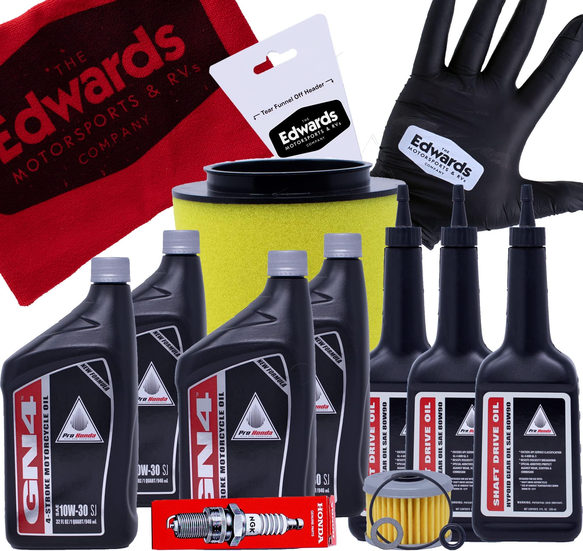 Edwards Oil Change Kit fits 2015-2024 Honda Pioneer 500 SXS500M2 with Spark Plug and Air Filter