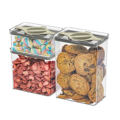 Airtight Pantry Storage Container 5 PC Set, Twist-Lock Lid Sand