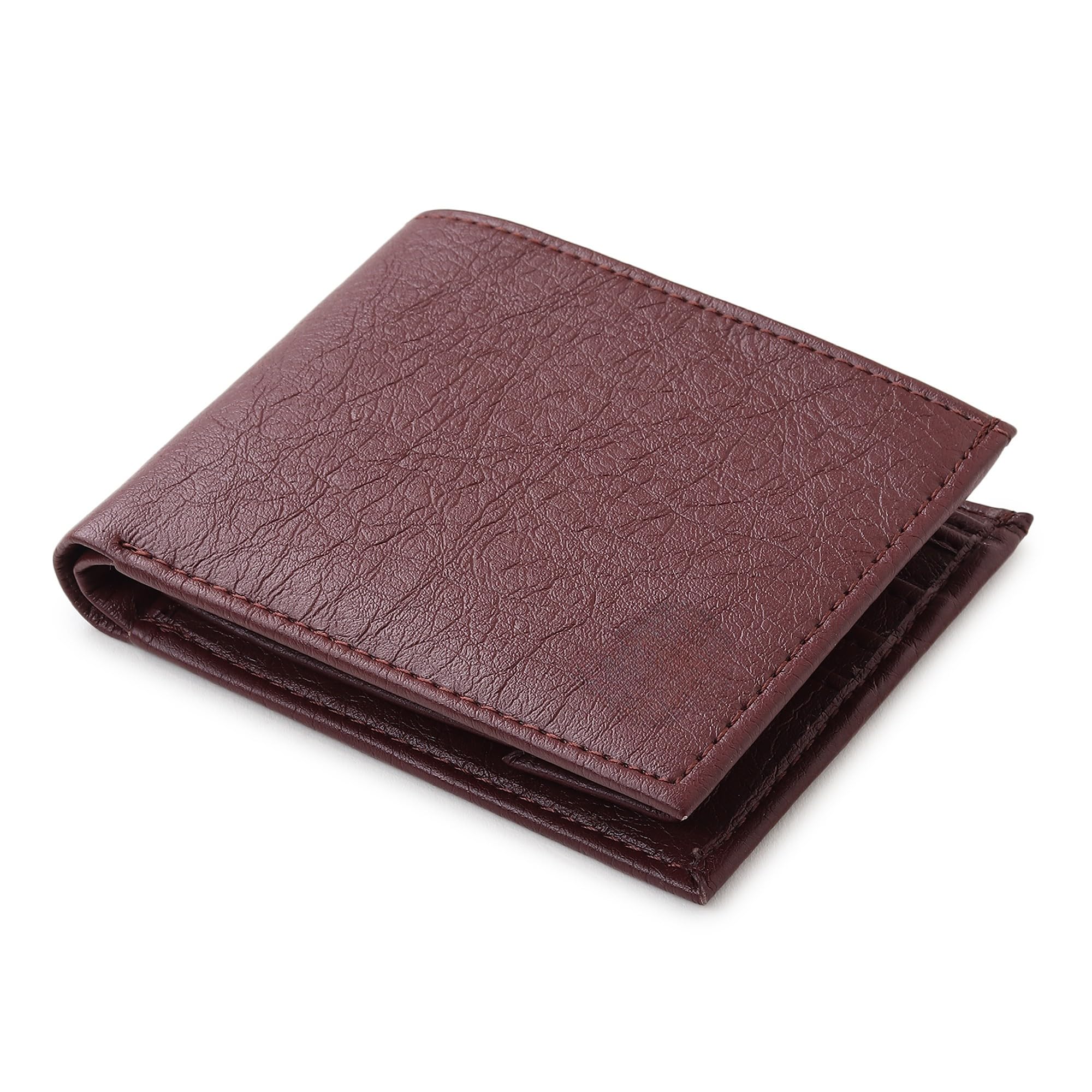 Premium Faux Leather Wallet For Men I Slim & Compact Wallet I 7 Card Slots I 2 Currency Slots | 1 Coins Slots, Tan-image-10