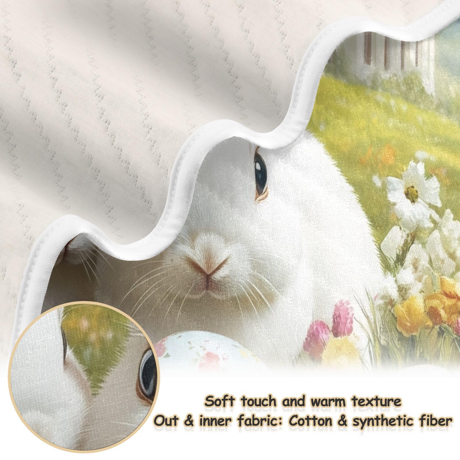 Burbuja Bunnys Eggs Baby Blanket for Boys Girls, Nursery Soft Warm Swaddling Receiving Baby Blankets, 30x40 in Toddler Blanket