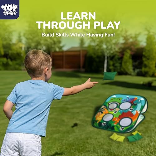 Miniatura 3 de TOY Life Juguetes al aire libre para niños de 4 a 8 años, lanzamiento de bolsas de frijoles, juegos de patio exterior para niños, Cornhole, juegos