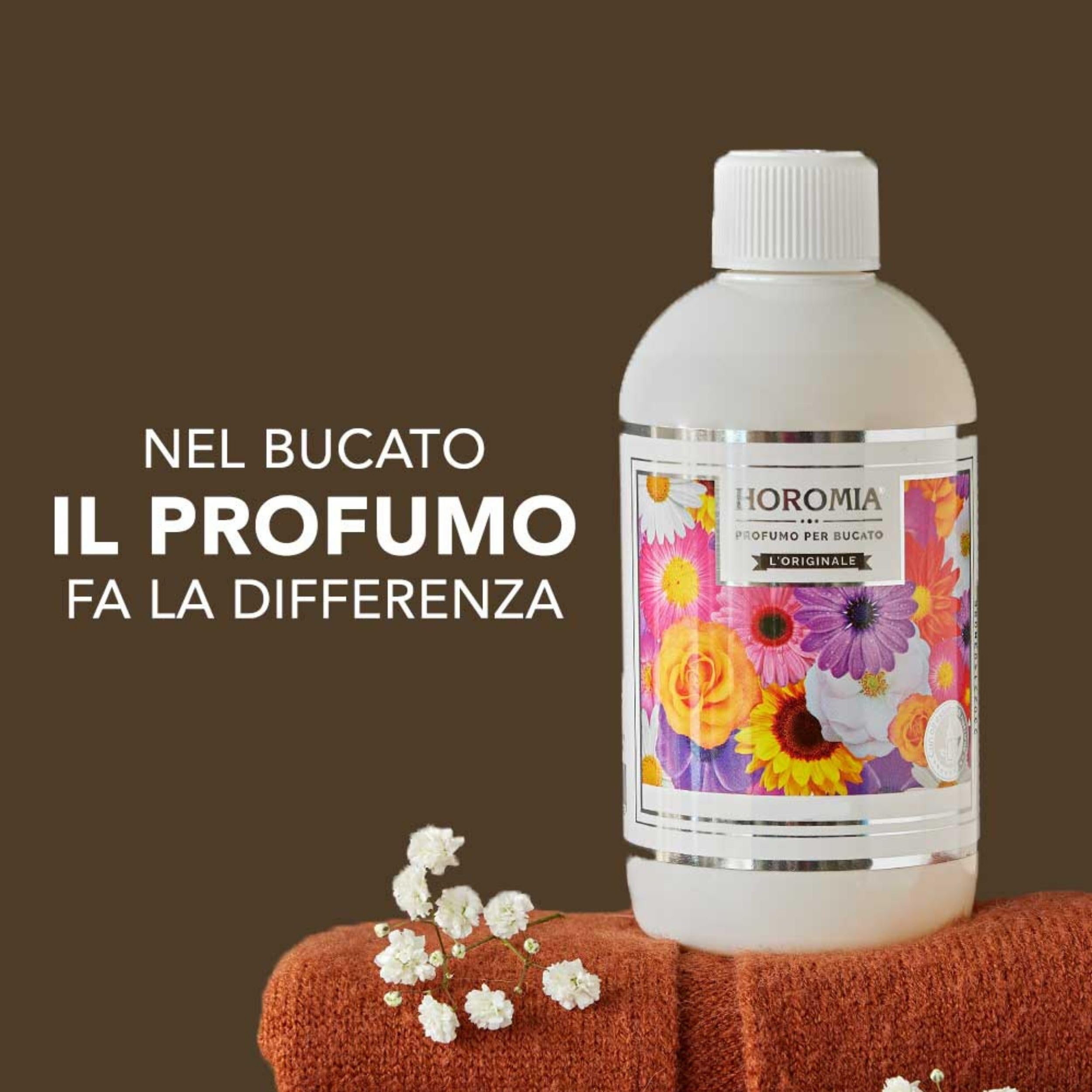 HOROMIA Profumo per Bucato Fresh Cotton 500ml - Profuma Bucato per Lavatrice e Asciugatrice