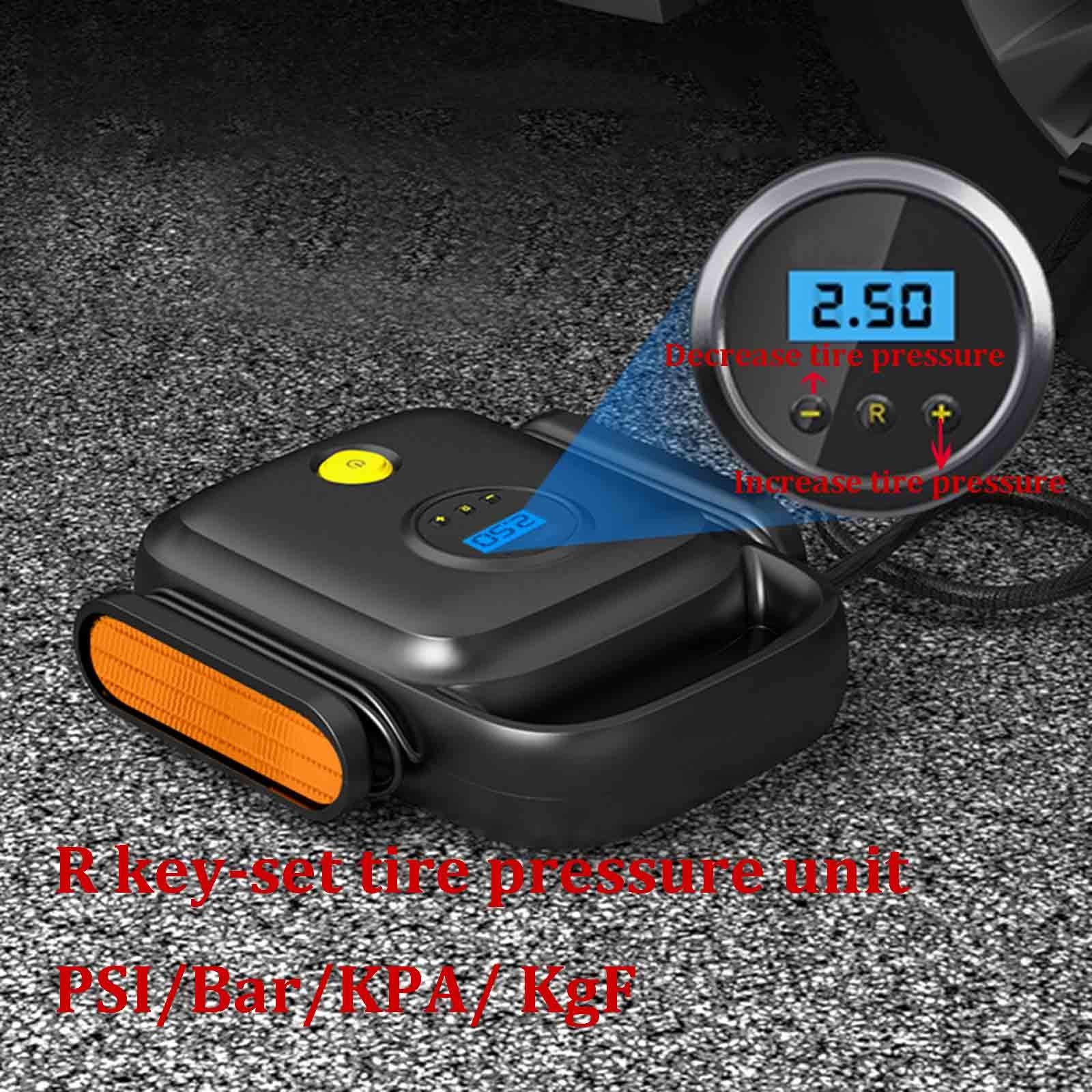 Compresor Aire Coche Portátiles De Aire del Neumático De La Bomba, con El Adaptador De Luz De Fondo Manómetro Digital De Válvula, Conveniente For Los Neumáticos De Coches Y Bicicletas, Baloncesto Y O