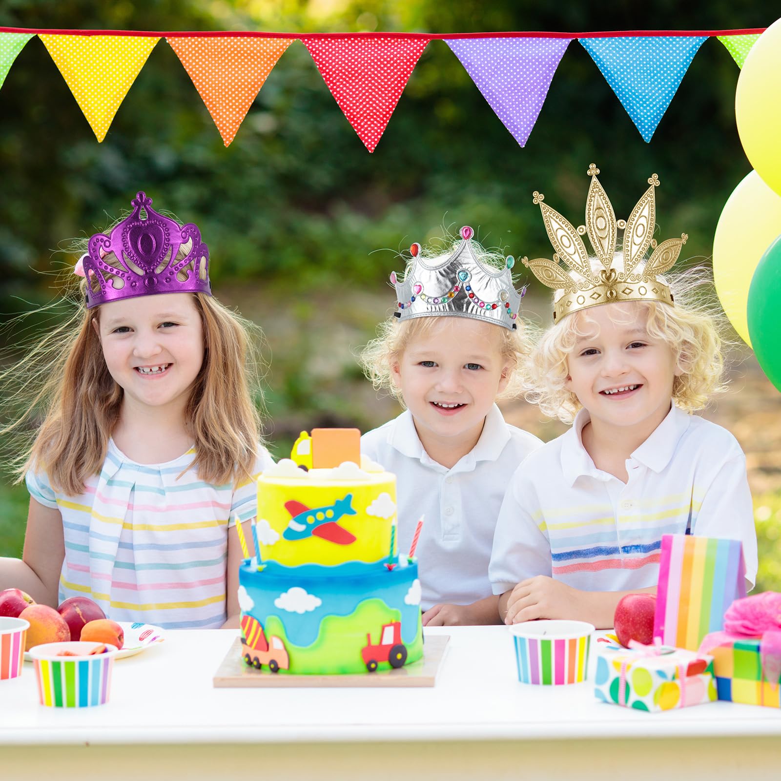 Hxezoc Pin The Crown On The Princess Party Games With 24 Pcs Crowns, Large Princess Party Games Poster For Girls Kids Birthday Party Carnival Supplies - View #4