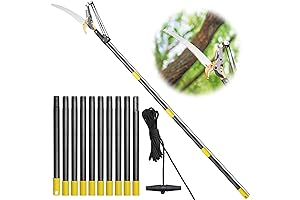 Pole Saws for Tree Trimming, 13.7 FT Manual Tree Trimmer Long Handle Pruner