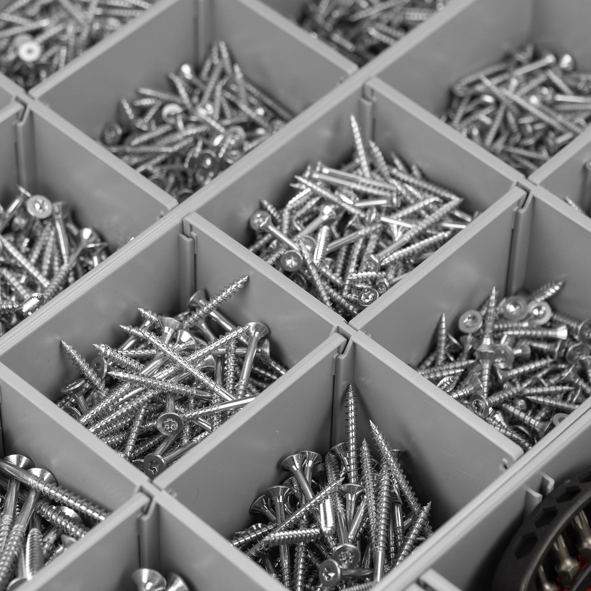 FRANTOS L-BOXX Spanplattenschrauben Sortiment Bundle 5.497 tlg. Holzschrauben (Senkkopf + Panhead) Edelstahl A2 I TX 3,0x16 – M6x80 I inkl. Torx Bit Set