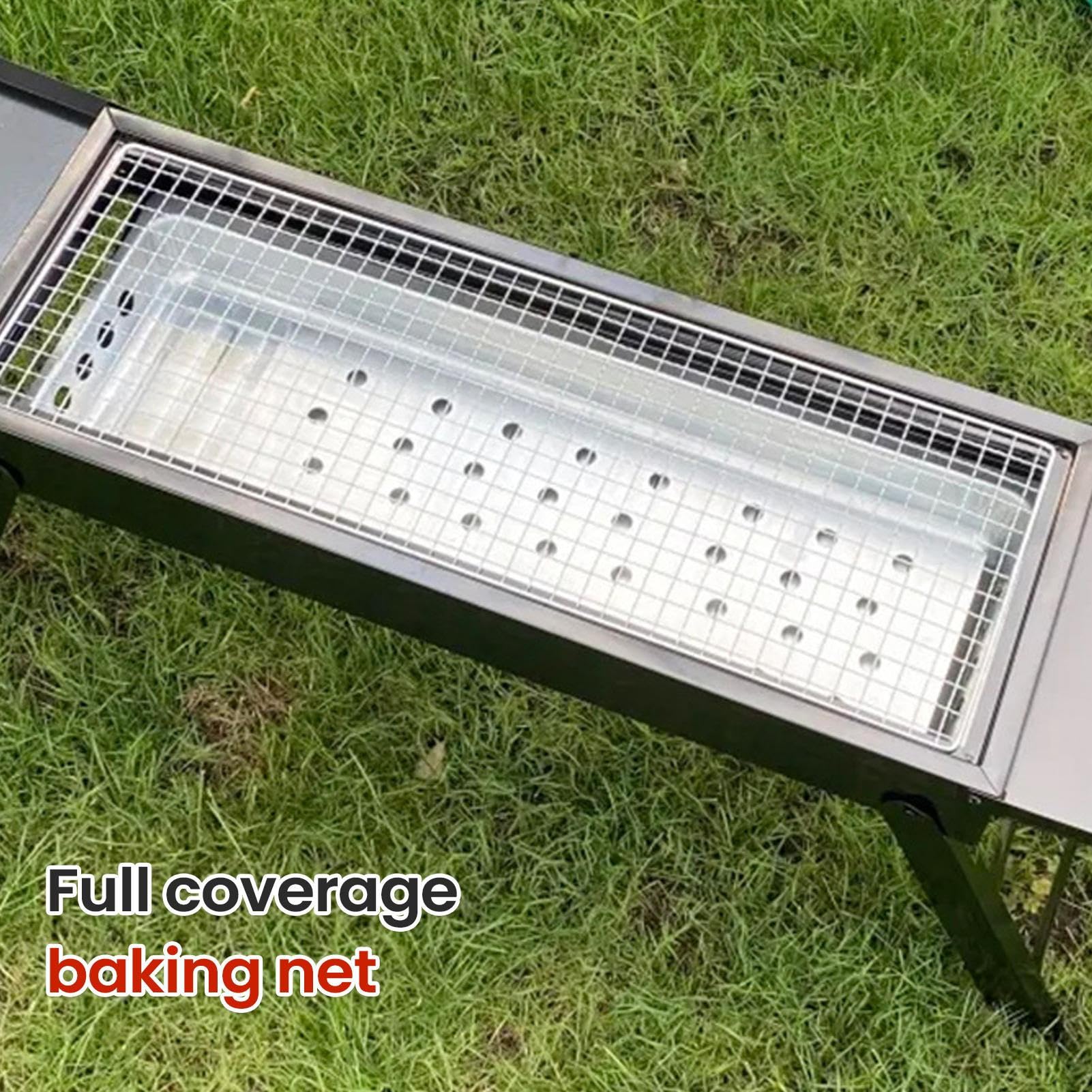 Składany Grill Składany Piecyk | Zewnętrzny Grill Barbecue Na Węgiel Drzewny Z Bocznymi Tackami Do Ogrodu, Na Świeżym Powietrzu, Do Mieszkania, Na Balkon, Na