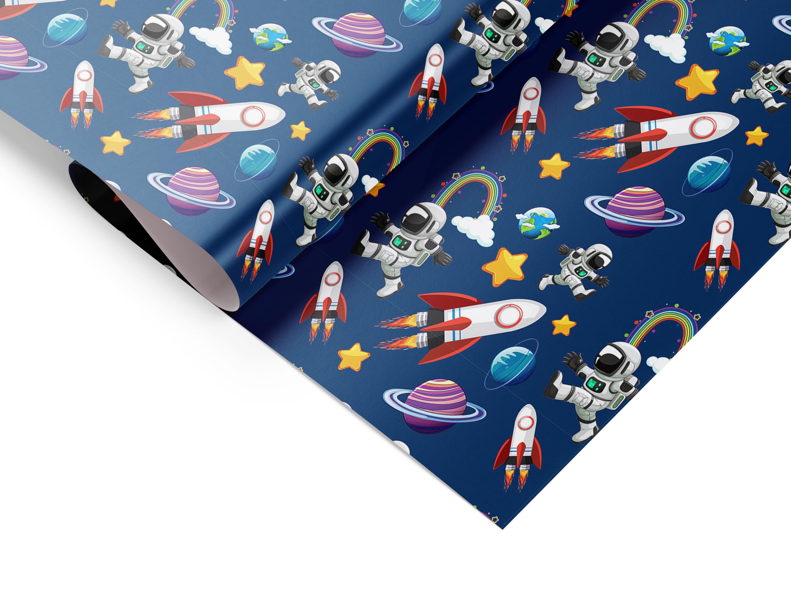 ARTOLIC Space adventure seamless pattern Wrapping Paper 13x19 Inch | Thick Designer Decorative Gift Packing Paper for Birthday Anniversary Wedding and Special Occasions | Set of 5 Sheets-image-25