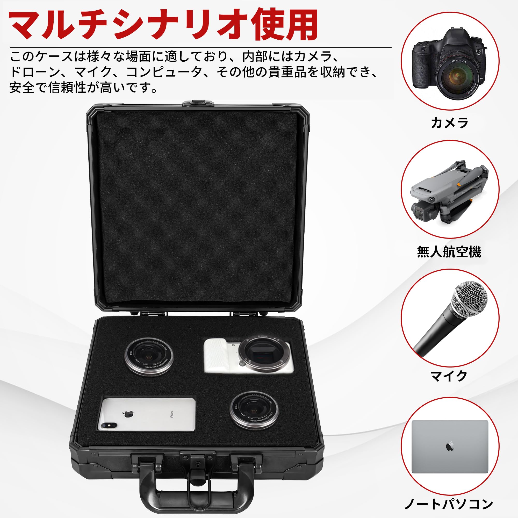 Amazon.co.jp: Rxakudedo 保護ハードケース 耐衝撃 防水 カスタマイズ