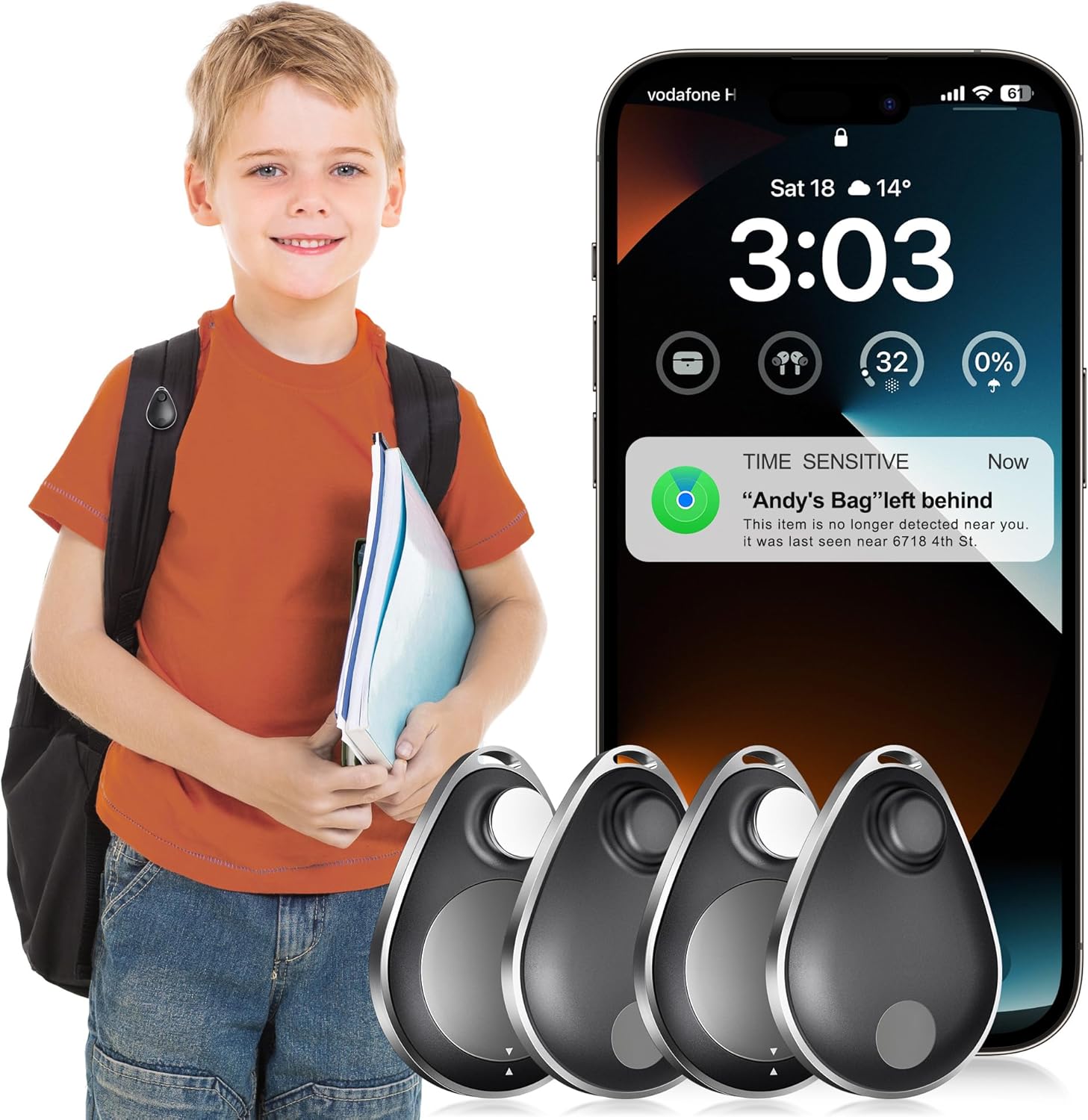 GPS Tracker for Kids hidden 4pack
