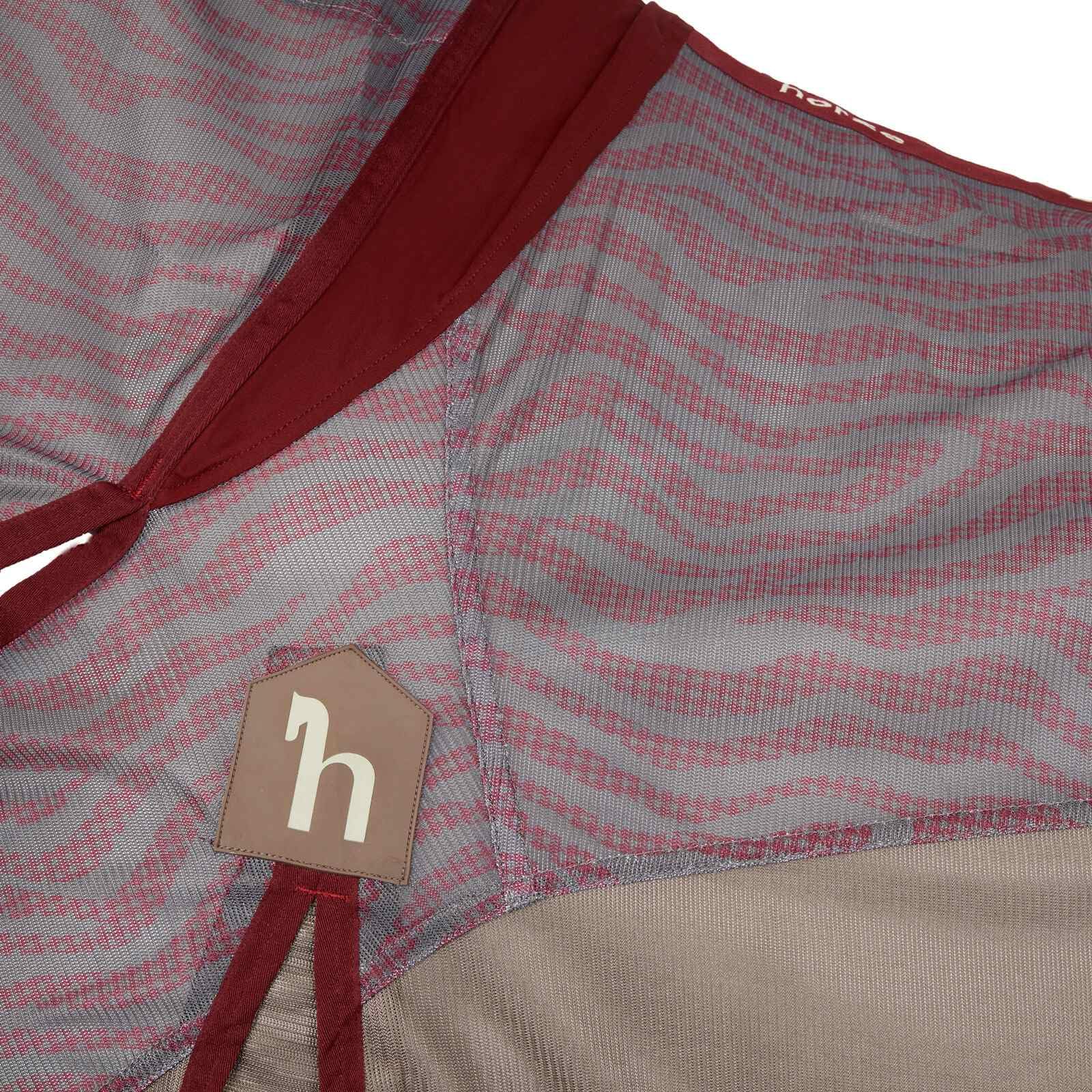 Horze Caballos Kenya - Manta antimoscas para caballos con cuello fijo