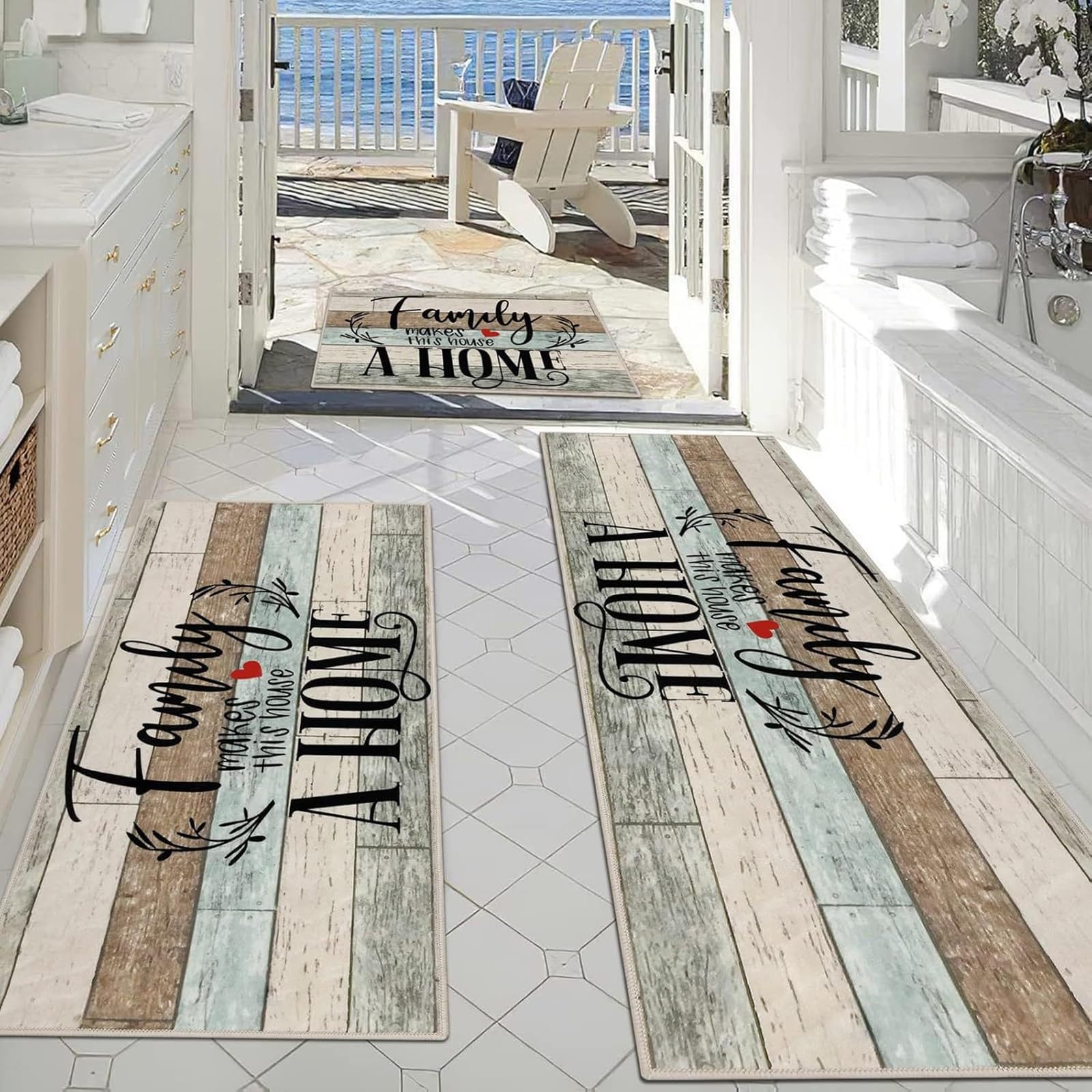 Tapis de cuisine géométrique moderne antidérapant de 40x60 cm