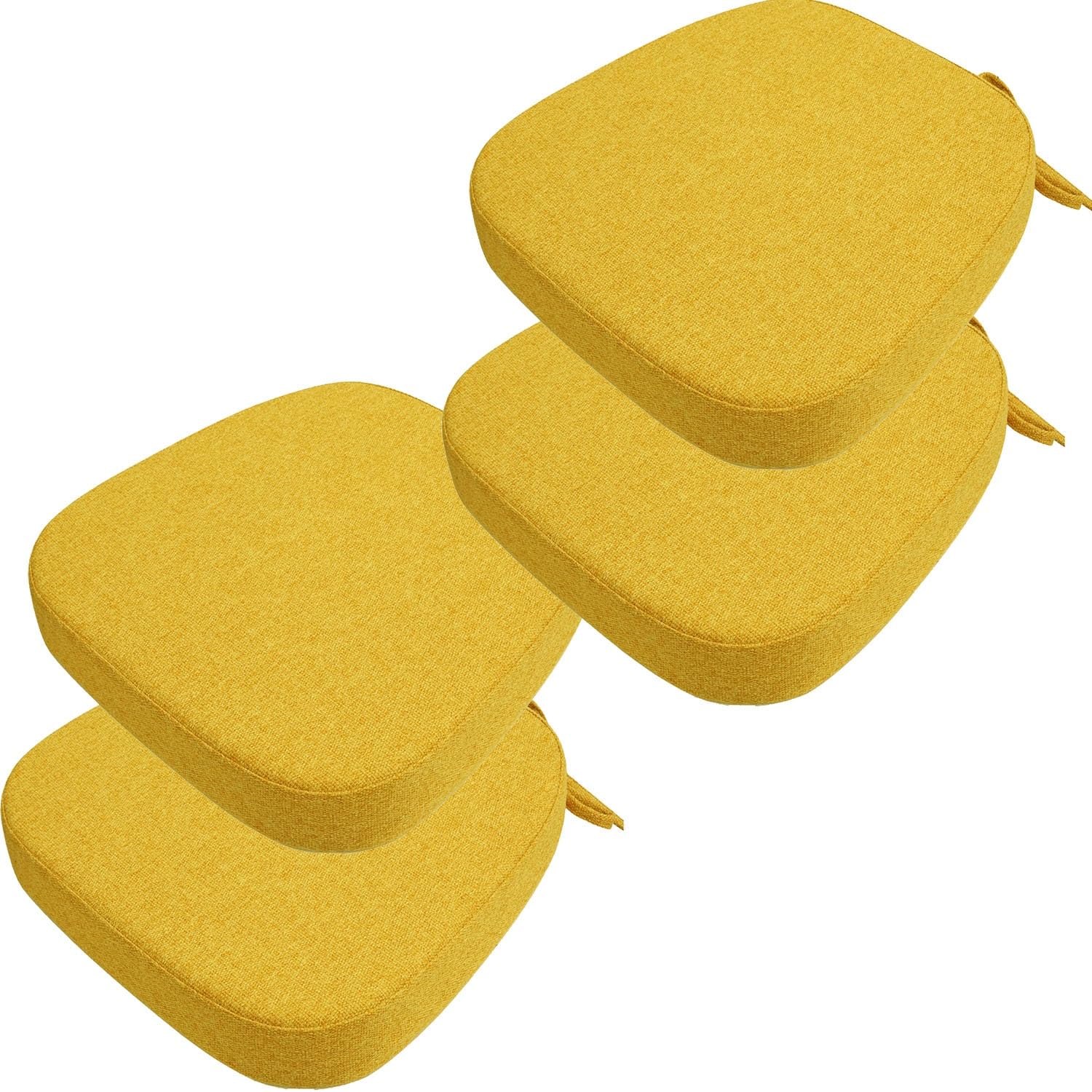 Set 4/2 Cuscini Sedia da Cucina/Cuscini di Seduta, 40x38 43x40 43x42cm (3/5/8CM Spessore) Confortevole Cuscini Coprisedia da Cucina,con Lacci Imbottito,Lavabili(11,4pcs:40x38x5cm)