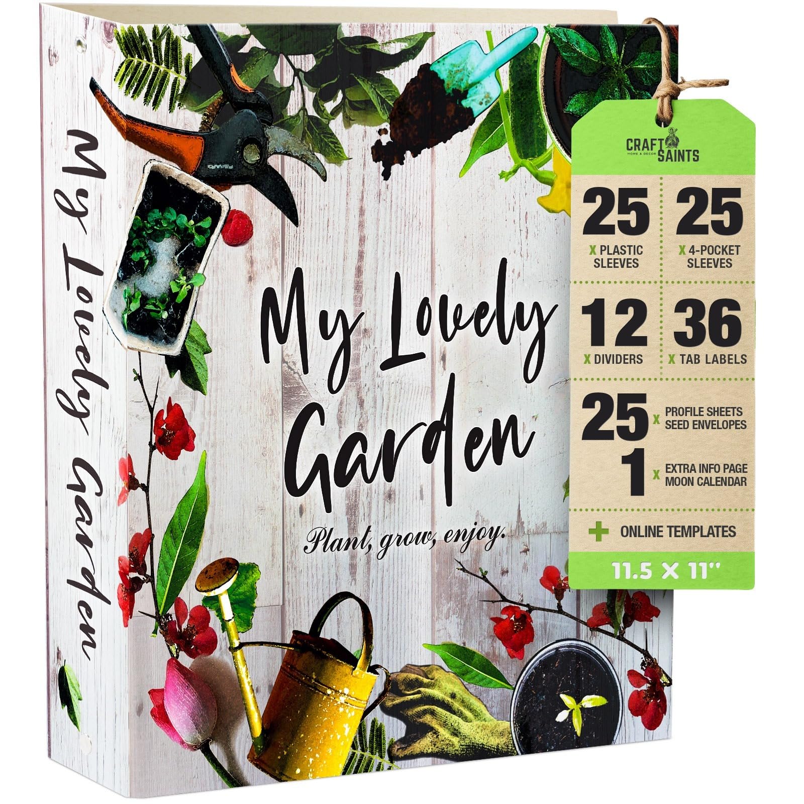 CraftSaints Garden Journal 3-Ring Binder