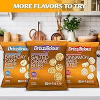 Vista 7 de Drizzilicious - Paquete variado de mini tortitas de arroz, crisps de arroz, aperitivo saludable para adultos y niños, tortitas de arroz con sabor