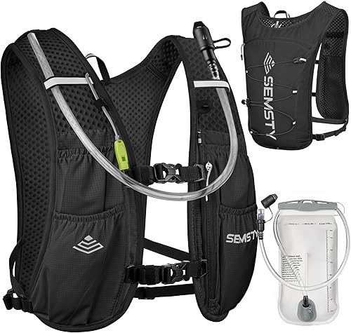 Chaleco de hidratación para correr, 5 l, paquete de chaleco para correr con bolsa de agua de 1.5 L, mochila de agua ligera para senderismo, correr,