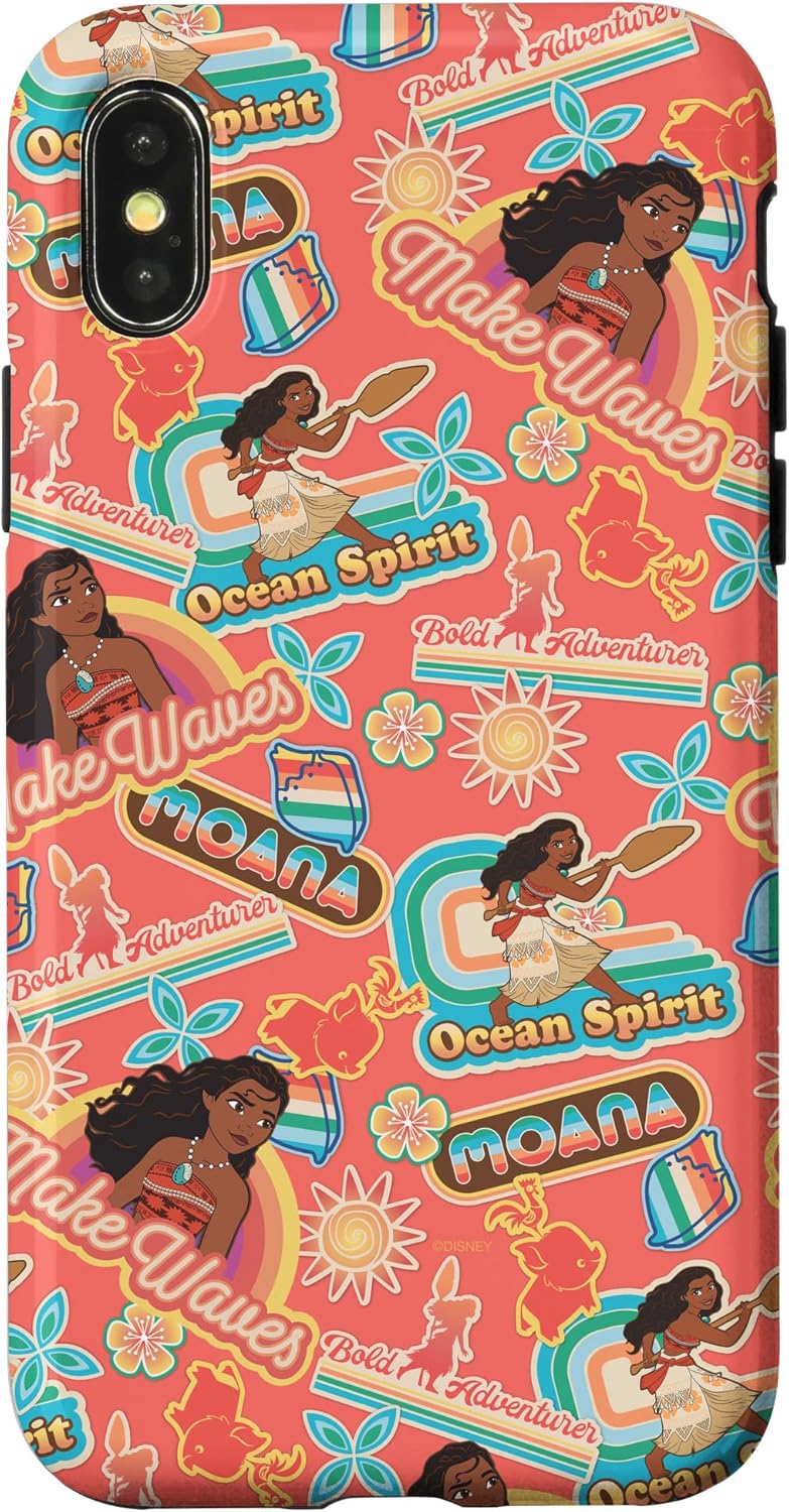 iPhone 13 Disney Princess Moana Make Waves Retro Island Print Coral Case