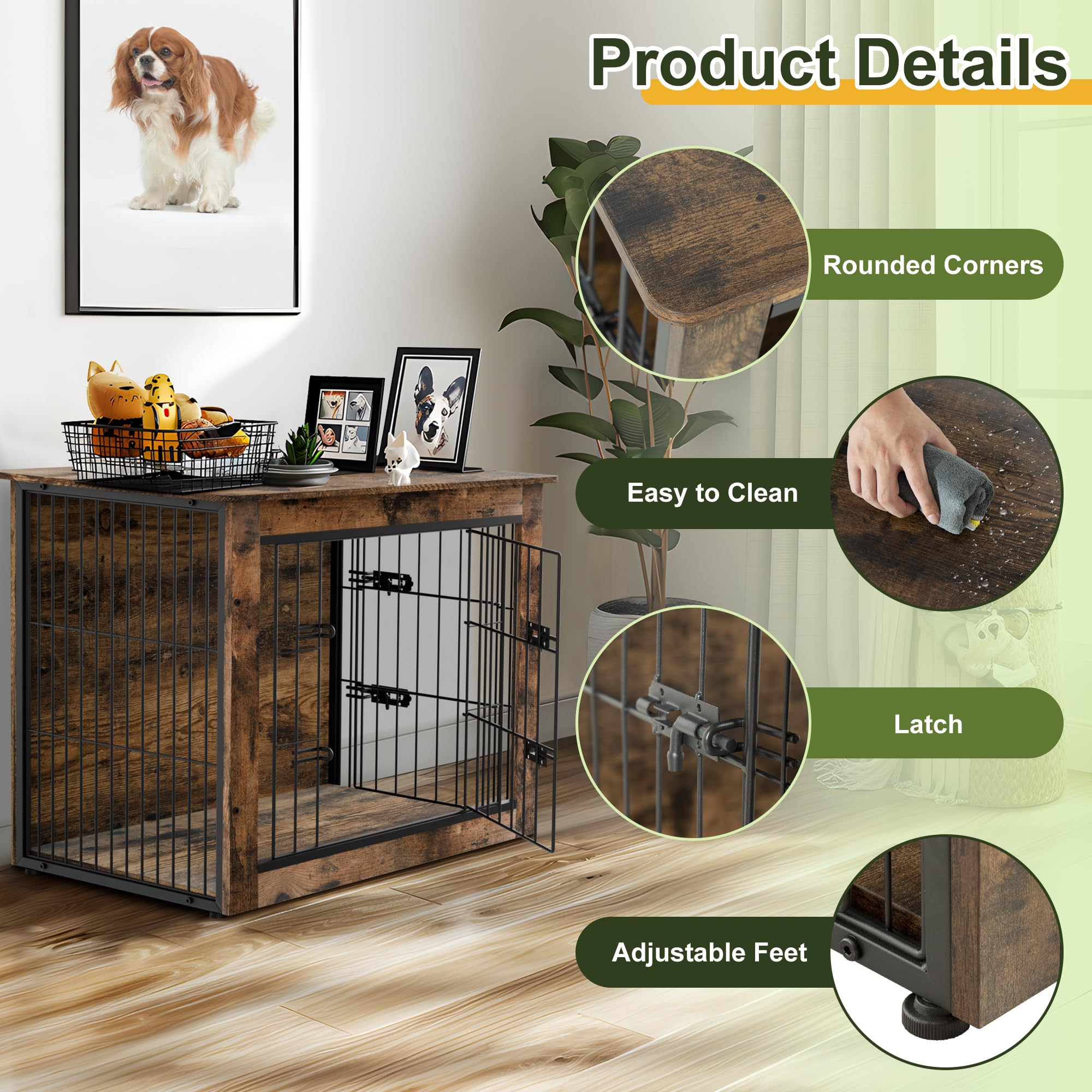 Snapklik.com : Dog Crate Furniture For Small Dogs, 27.2" L Small Dog ...
