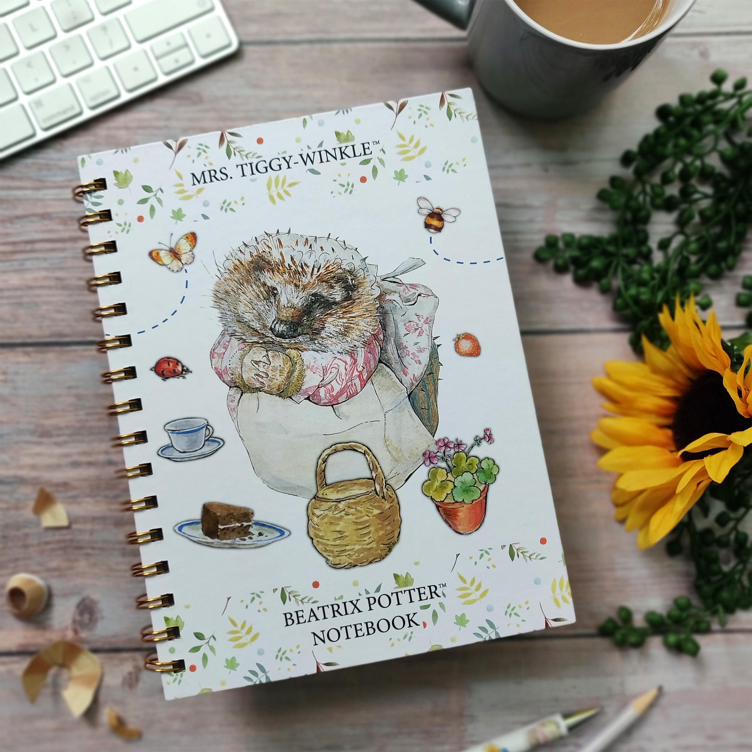 Robert Frederick Beatrix Potter A5 Tabbed Wiro Hardback Notebook (Mrs Tiggy-Winkle), Multicoloured - Image 2