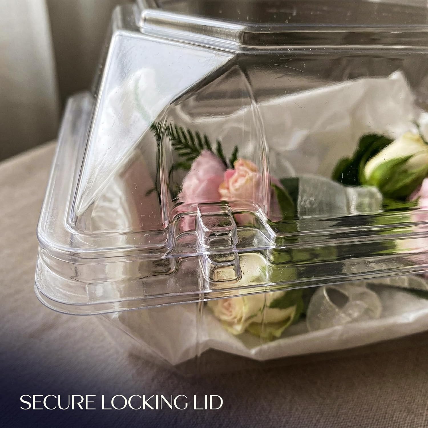 Royal Imports Clear Plastic Corsage Box Flower Boutonniere 5x4x3 10 Pack