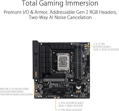 Miniatura 4 de ASUS TUF GAMING B760M-PLUS D4 LGA1700 mATX Placa base 1264GB, 4xDDR4,1 x ranura PCIe 5.0 x16, 2 x ranuras M.2, 4 x SATA, 1xDP, 1 x HDMI